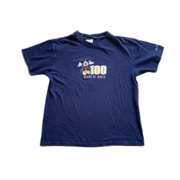WALT DISNEY WORLD 100 YEARS OF MAGIC EMBROIDERED TEE SHIRT SIZE LARGE - Picture 1 of 6